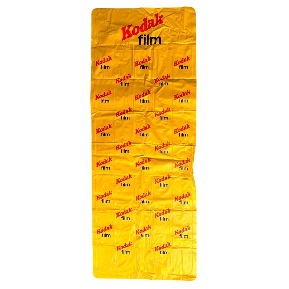 Vintage Kodak Film Inflatable Pool Float Air Mattress Yellow Promotional 70x27